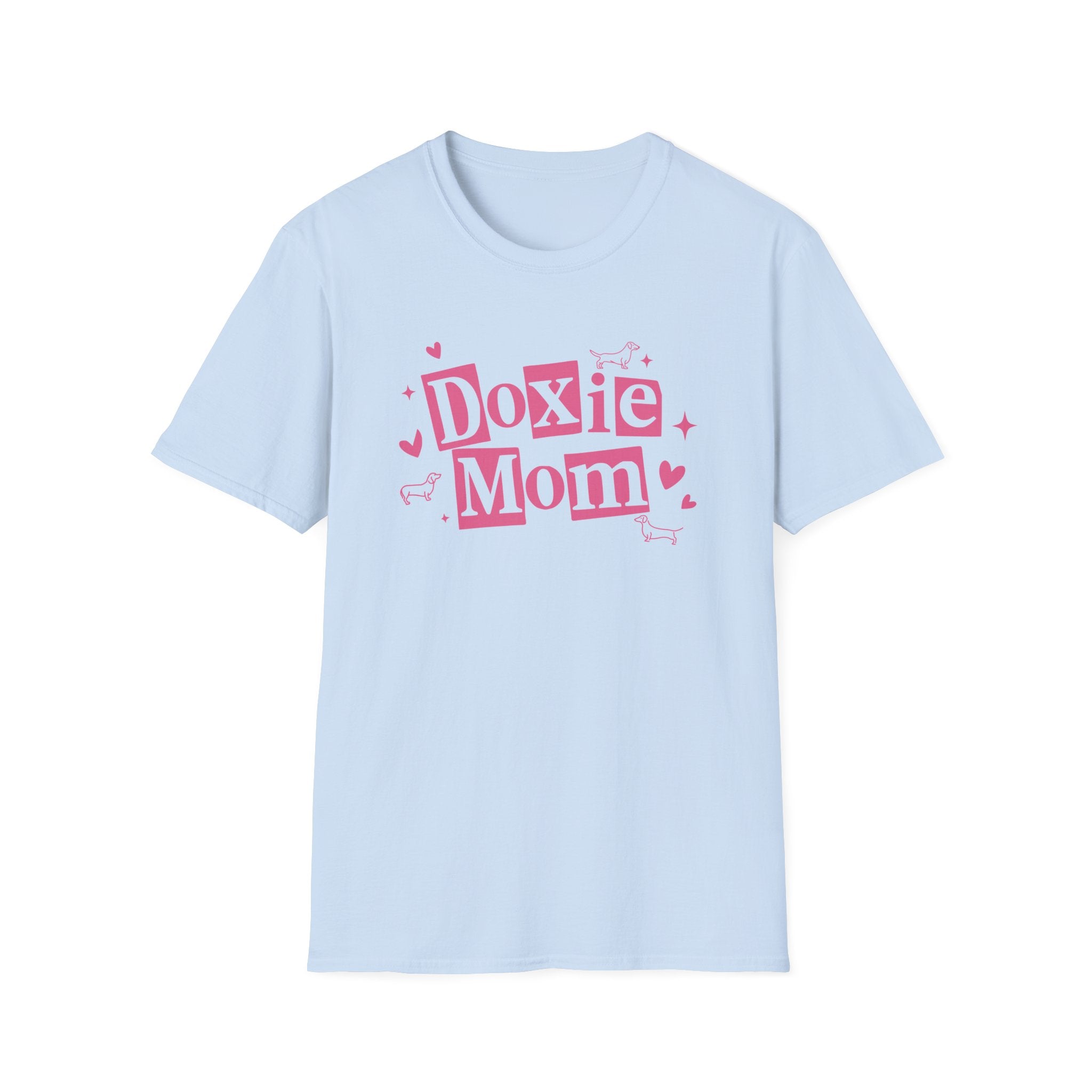 Doxie Mom T‑Shirt — Cute Pink Dachshund Mom Tee