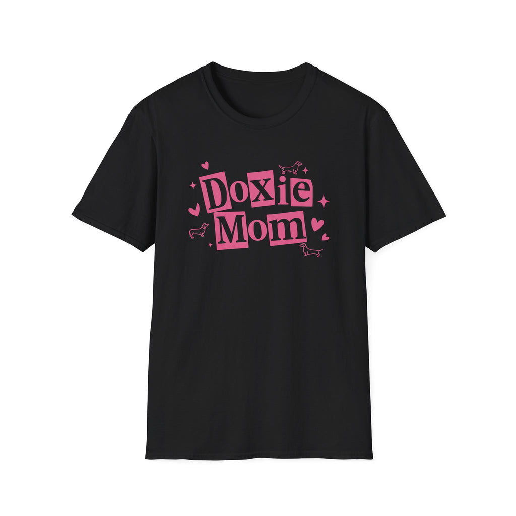 Doxie Mom T‑Shirt — Cute Pink Dachshund Mom Tee