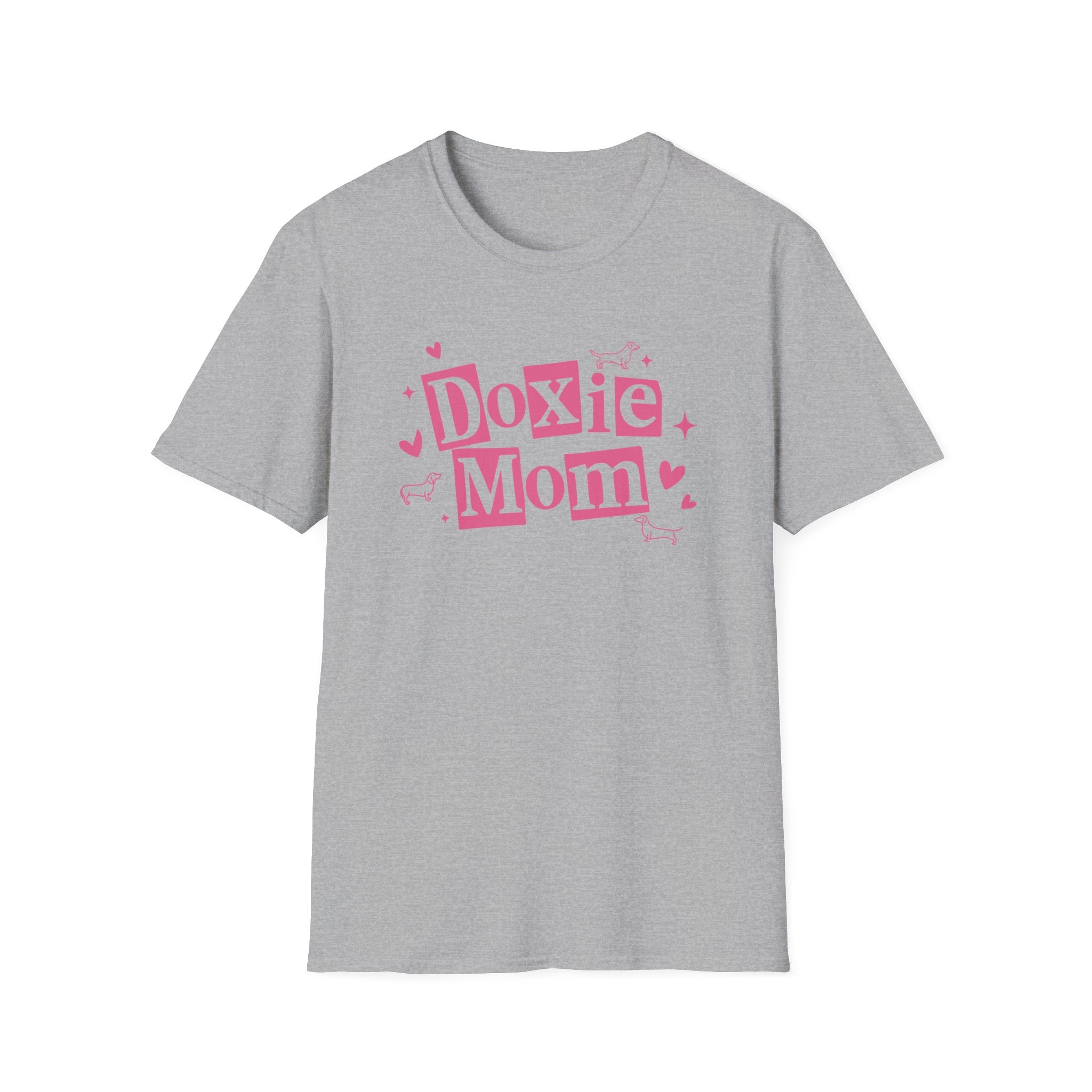 Doxie Mom T‑Shirt — Cute Pink Dachshund Mom Tee