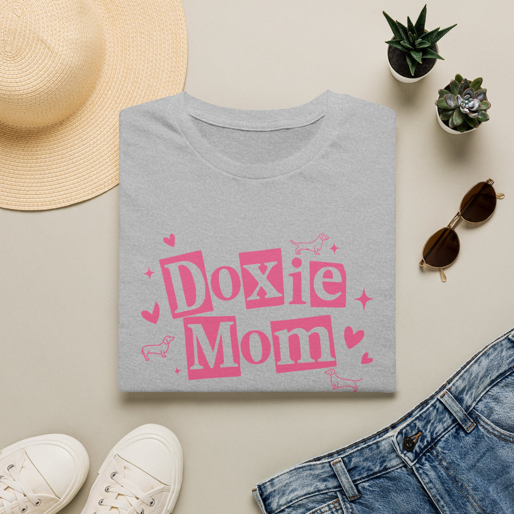 Doxie Mom T‑Shirt — Cute Pink Dachshund Mom Tee