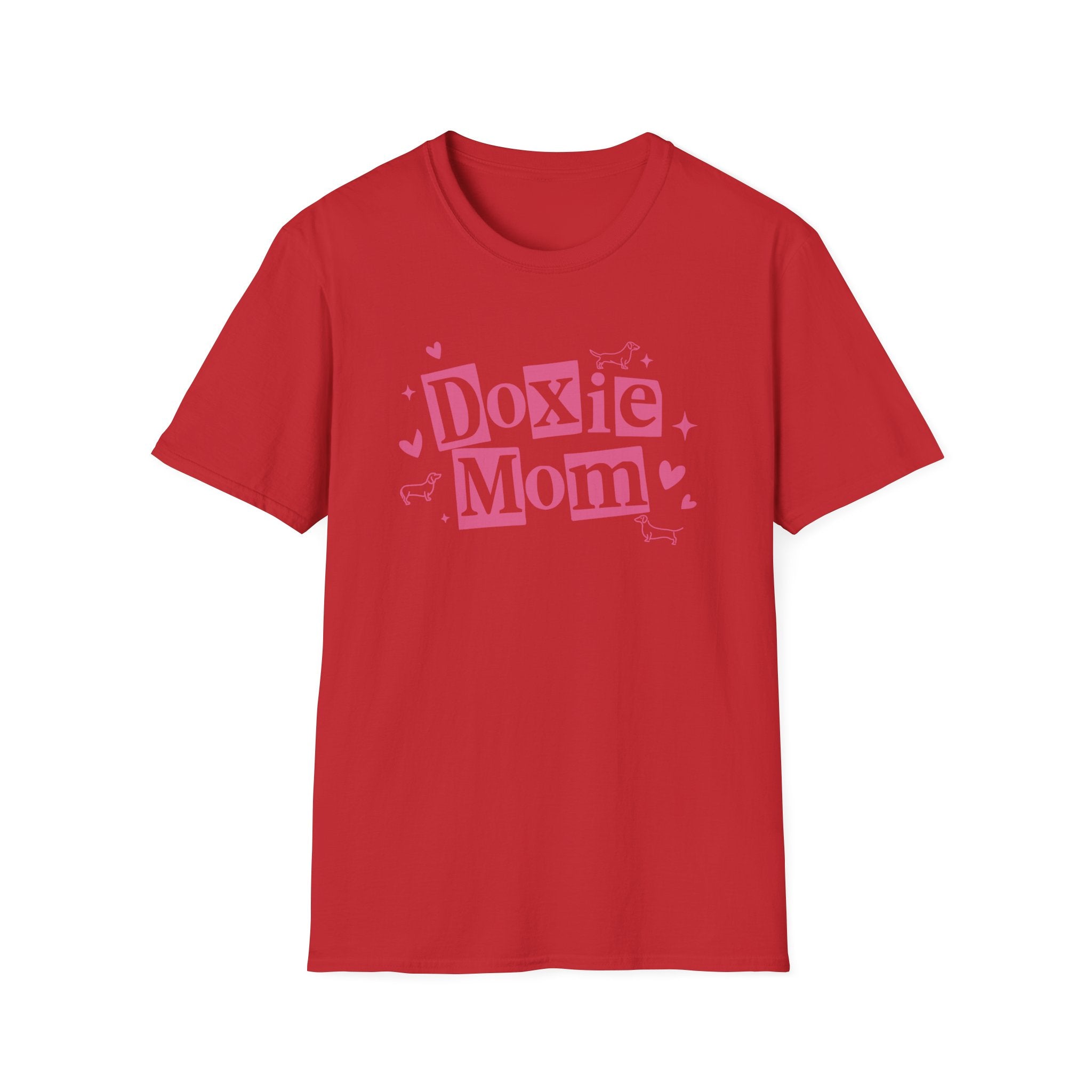 Doxie Mom T‑Shirt — Cute Pink Dachshund Mom Tee