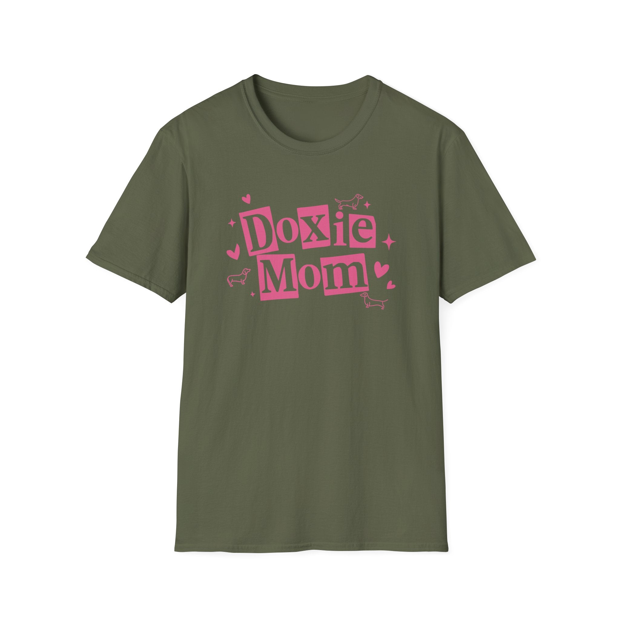 Doxie Mom T‑Shirt — Cute Pink Dachshund Mom Tee